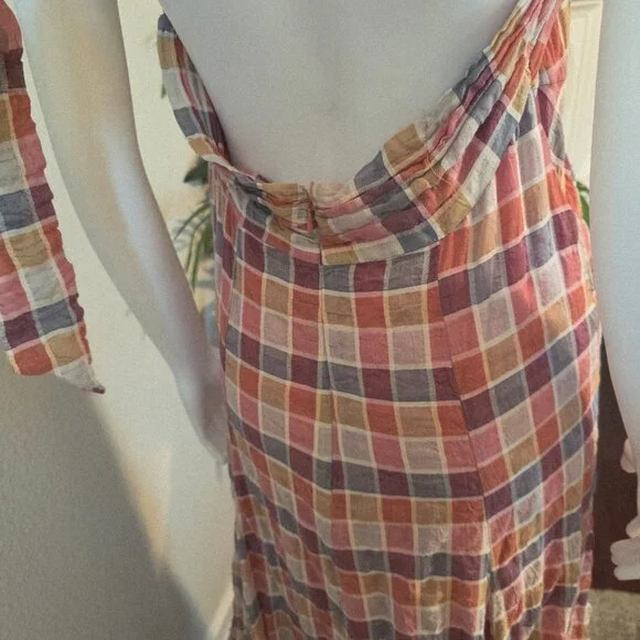Free People Rainbow Dreams Plaid Dress in Pink/Combo - Picture 13 of 16